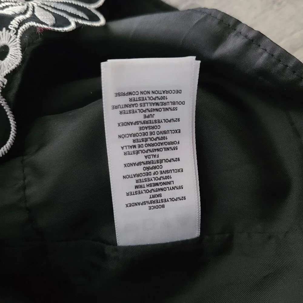 Sweet Heart Rose infant girls black and white formal velvet winter dress sz 12M - Picture 8 of 10